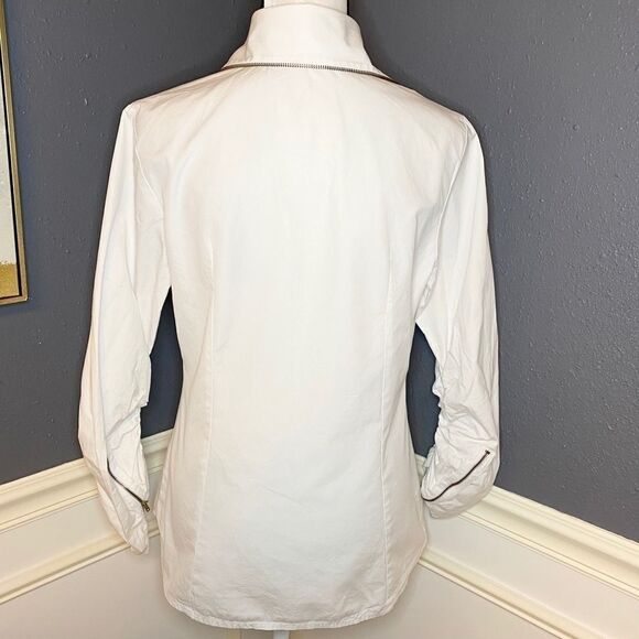 Sylvia Techerassi zipper collar & cuff button down - Picture 7 of 12